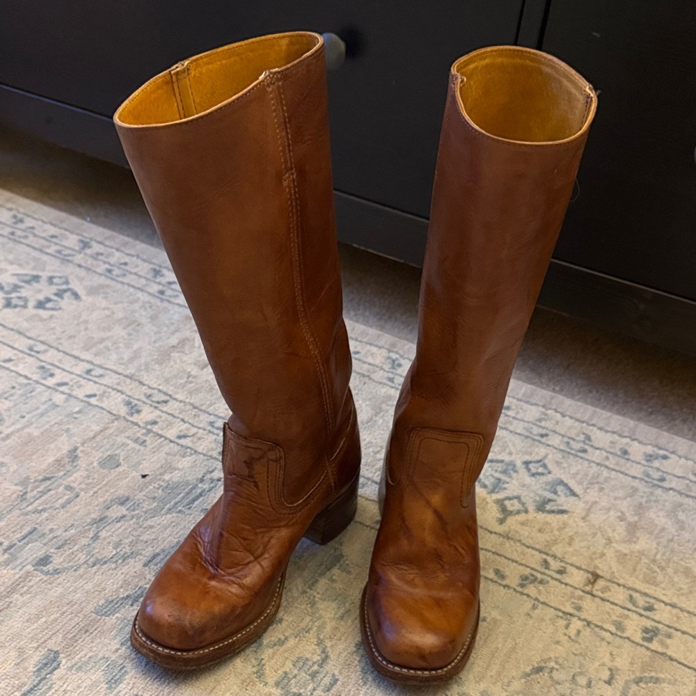 Frye Campus 14L Brown Leather Knee-High Boots